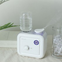 국산 UV 살균가습기 페트병 생수병 아기 신생아 미니 가습기, 02.사각UV가습기_터치형(화이트/투명)