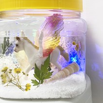 유니콘 램프 DIY 만들기 / 유아 놀이키트 초등 어린이 캠핑놀거리 테라리움 스몰월드, 재료만 구매