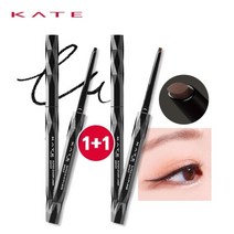 케이트 슈퍼 샤프 라이너 펜슬 0.09g x2개, BK-1(블랙) + BR-2(다크브라운)