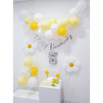 데이지풍선 스마일 꽃 세트 브라이덜샤워 결혼 여아 생일상 파티 돌상 500일 잔치