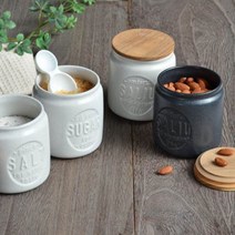 [SALIU]살리우 미노도자기 BS03 티크뚜껑 원형 캐니스터 양념통5종택1_70031, 04.살리우 화이트_70035