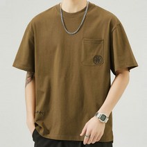 자수 포인트 포켓 반팔티 (5515)