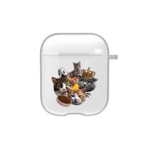 Cats Dream 고양이 에어팟 케이스 투명 하드케이스, 에어팟3