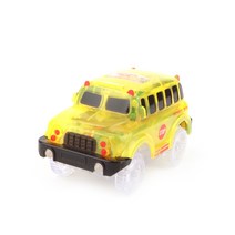 레츠토이 다이노파크 트랙 추가구성-사파리카 액션브릿지 연장트랙60pcs, LED 옐로우 사파리카