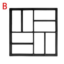 불규칙한 플라스틱 DIY 포장 금형 산책로 만들기 홈 정원 벽돌 콘크리트 형태 Pathmate 스테핑 스톤, 2