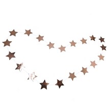 수플레이스 샤이닝별가랜드(로즈골드) 생일파티 백일상 종이 장식