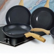 쿠펜 세라믹 하이드로믹 코팅 팬 테플론제로 인덕션 IH 프라이팬 24-28cm, 유리뚜껑 28cm
