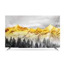 황금마운틴 티비가리개 커버 덮개 패브릭 모니터 풍수지리 먼지 방지 TV 32-86인치, 옵션5