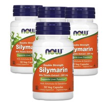 나우푸드 NOW Foods Silymarin 더블 스트렝스 실리마린 300mg 50캡슐, 4팩