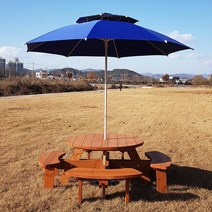 [테이블짱] (도색제품) 조립식 8인용 원형 방부목 테이블 단품과 세트 원형테이블, AA_2)원형_방부목_연초록색 단품