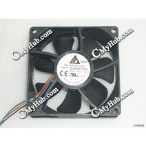 정품 Dell 서버 Delta QUR0812SH -HE00 092584 DC12V 0.50A 4 핀 선식 80x80x25mm 냉각 팬, 한개옵션0