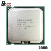 CPU 컴퓨터씨피유인텔 코어 2 쿼드 Q9650 3.0 GHz CPU 프로세서 12M 95W 1333 LGA 775
