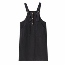 멜빵 코듀로이원피스 버튼 루즈핏 캐주얼 빅사이즈