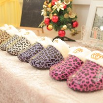 더와이 왕관 레오파트 슬리퍼