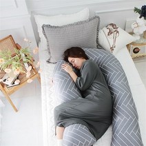 [단잠] U자바디필로우 순면 안고자는 임산부 베개쿠션, 보보-그레이