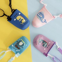 물병 파우치 물통 주머니 보틀 가방 목걸이 초등학생 어린이 1p, 딥블루, 1개