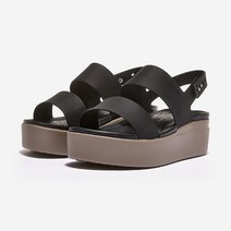 (국내매장판) 크록스 브루클린 로우 웨지 우먼스 CRS206453 BLACK/MUSHROOM