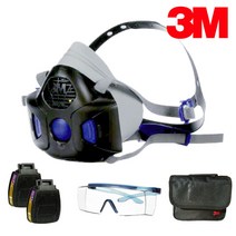3M 방독면 정품 인증 풀셋트, HF-800 농약 방독 패키지구성 L