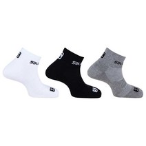 Salomon Socks 양말 Quarter 3 한 쌍, EU 45-47 White / Black / Grey