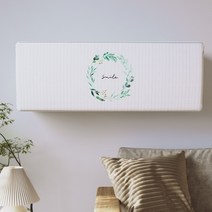 밀스턴 고급 스판 먼지차단 에어컨커버, 스마일
