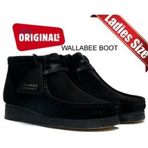 유익한 쿠폰 발행중[내일락 대응][클라크스 여성 왈라비 부츠]CLARKS W WALLABEE BOOT BLACK SUEDE