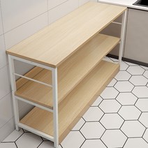 아일랜드 서랍장 조리대 수납장 작업대 주방 1000, 3단 기모오크 100cm