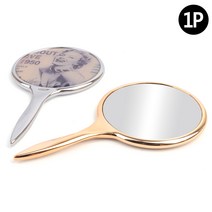 심플 공주 손잡이 원형 손거울 거울 클래식, 기본