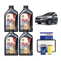 [한국 쉘정품] LF쏘나타 (뉴라이징포함) 쉘 힐릭스 울트라 합성엔진오일 패키지 세트, 1개