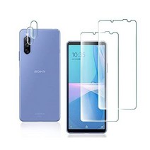 Sony Xperia 10 III SOG04 au용 PC듀오 DUO듀오 DUO 유리 필름 au 카메라용 2개 + 강화 LCD 보호 전체 충격 방지 초박형 99% 높음 투과율 기포, 4pcs Sony Xperia 10 III