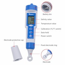 Lcd 디지털 방수 펜 유형 소금 미터 테스터 0-5.0% 및 온도 2in1 CT-3086, 한개옵션0