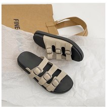 미끄럼방지 스웨이드 버킁 뮬 블로퍼 슬리퍼 여름 발편한 볼넓은