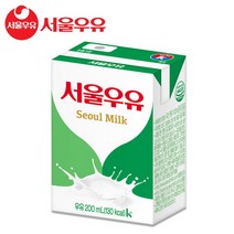 서울우유 멸균 흰우유 200mlX48팩-멸균우유, 200ml