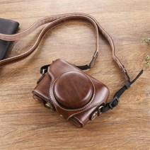 카메라 가죽 케이스 가방 커버 디카 소니 ZV-E 1 10 RX100 m 7 2 3, RX100블랙카드[커피]스트랩