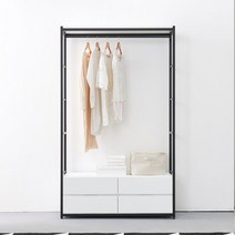 나키마 드레스룸 맞춤 1단 행거 2단 서랍장 1200 (착불), 단품