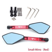 MQi/M U1/UQIS/U +/U F2 BA N1S G0 오토바이 CNC 알루미늄 후면보기 백미러 사이드, 01 Red Small-Mirror