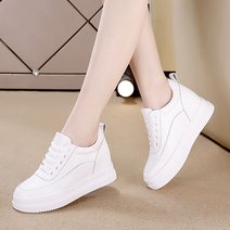 여성 사계절 가죽 운동화 통굽스니커즈 키높이신발 7cm