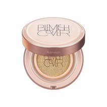 Hanskin 블레미쉬 커버 컨실드 쿠션 풀 커버리지 세미 매트 쿠션 파운데이션 케이스 SPF 50 + 가볍고 완벽한 홍조 보정 [No. 21 크림 / 세미 매트 / 10.8g, 23 / Beige, 23 / Beige