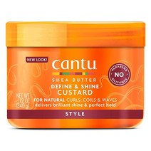 [정품] Cantu 천연 헤어 컬링 커스타드용 시어 버터 355ml(12온스), 12 Ounce (Pack of 1)