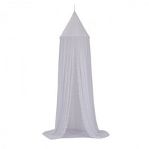 방커튼 아기방 나뭇잎 공주 유럽 딸 여아 캐노피, white with ball