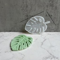 금형 시멘트 Monstera 잎 실리콘 DIY 석고 메이플 리프 트레이 만들기 용품 홈 장식 디스플레이 플레이트 수지, SMALL Monstera