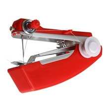 핸드 미싱기 미니 재봉틀 유용한 휴대용 수동 핸드헬드 의류 바느질 도구 액세서리 1PC, Red, Red
