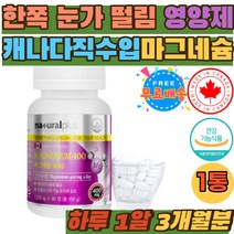한쪽눈 눈가 떨림 캐나다 직수입 마그네슘400 영양제 왼쪽 오른쪽 눈 아래 밑 떨림 안면 보조제 영양제 정 직장인 노인 신경 근육 이완 활력 보충제 홈쇼핑 추천 임산부 산모 눈꺼풀