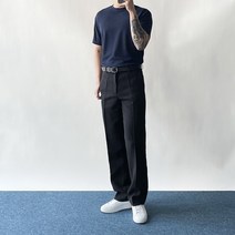 (S~XL) 남자 인생 슬랙스 고급원단 허벅돼슬랙스 다리길어보이는 바지 남자 세미와이드 테이퍼드 회색 슬랙스 팬츠 바지