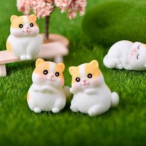 햄스터 미니어처 화분 테라리움 재료 데코 피규어, 누운햄스터