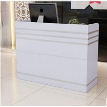 매장 업소용 카운터 입식 테이블 계산대 프런트 캐비닛 안내데스크, 화이트 베이직 + 80x38x90cm