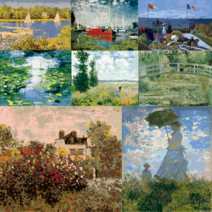 (국내배송/당일출발) 모모픽스페인팅 모네 생트아드레스정원 수련 해돋이 양귀비 40x50cm DIY명화그리기, J15 모네 지베리니 정원과 식탁