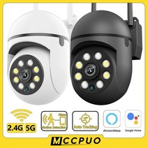 CCTV 방범 보안 감시 IP 카메라 현관 문 스마트폰 가정용 매장 무선 초소형 펫 씨씨티비 5g ip 5mp 야외 ptz 컬러 나이트 비전 ai 인간 감지 cctv wifi, 흰색 추가 128g 카드, 미국 플러그