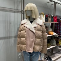 [베네통] 스웨이드 배색 구스패딩 BAPD55161