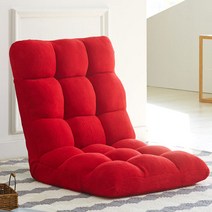 블루밍홈 신파스텔초콜렛 1인용 접이식 거실 좌식의자, 레드