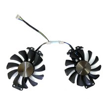 노트북 랩탑 냉각 쿨링 패드 거치대 받침대 스탠드 팬 75mm ga81s2u 4pin gtx960 gpu 팬 zotac gtx950 gtx960 gtx1060 4g 그래픽 카드, 2개